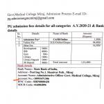 Fees details for PG Admission- All Category